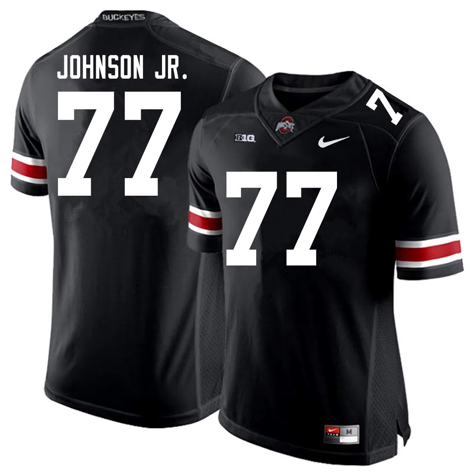 Paris Johnson Jr. Ohio State Buckeyes Men's NCAA #77 Nike Black College Stitched Football Jersey ZFE0656VA